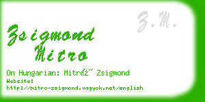 zsigmond mitro business card